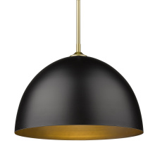 Golden 6956-L OG-BLK - Yep by Golden Lighting Zoey 1-light 16in Pendant in Olympic Gold